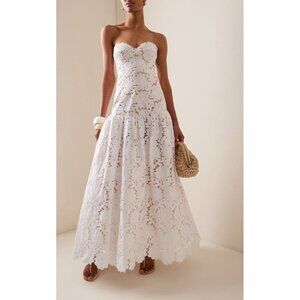 Silvia Tcherassi White Margie Strapless Dress Size XS / Size 2